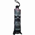 Black - Side - Spiral Direct Goth Skull Stick Umbrella