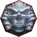 Black - Front - Spiral Direct Goth Skull Stick Umbrella