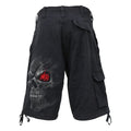 Black - Back - Spiral Direct Unisex Adult Death Stare Stone Wash Cargo Shorts