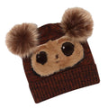 Brown - Back - Gremlins Gizmo Face Fluffy Beanie