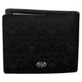 Black - Back - Spiral Direct Skull Scroll Wallet