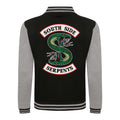 Black-Grey - Back - Riverdale Unisex Adult South Side Serpents Jacket