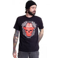 Black - Back - Nightmare On Elm Street Unisex Adult Skull Flames T-Shirt