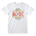 White - Front - AC-DC Unisex Adult High Voltage Vintage T-Shirt