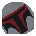 Grey-Black-Red - Side - Star Wars Face Boba Fett Beanie