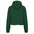 Green - Back - Harry Potter Womens-Ladies College Slytherin Crop Hoodie