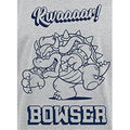 Heather Grey - Back - Super Mario Mens Bowser Rawr T-Shirt