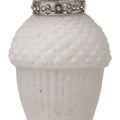 White - Pack Shot - The Noel Collection Textured Acorn Bauble