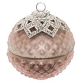 Rose Gold-Silver - Front - Hill Interiors The Noel Collection Venus Bauble Trinket Box