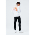 White-Orange - Side - Hype Mens Statue Long-Sleeved T-Shirt