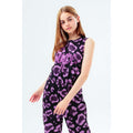 Purple - Back - Hype Girls Leopard Print Jumpsuit