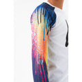 White-Blue - Lifestyle - Hype Boys Watercolour Drips Script Long-Sleeved T-Shirt