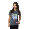 Black - Back - Hype Girls Butterfly Acid Wash T-Shirt