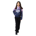 Navy Blue-Pink-White - Side - Hype Girls Dark Pastel Drips Hoodie