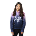 Navy Blue-Pink-White - Front - Hype Girls Dark Pastel Drips Hoodie