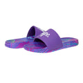 Purple - Back - Hype Baby Girls Crazy Wave Script Sliders