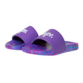 Purple - Front - Hype Baby Girls Crazy Wave Script Sliders