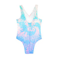 Multicoloured - Back - Hype Girls Pastel Tie Dye One Piece Swimsuit