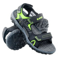 Black-Dark Grey-Lime - Pack Shot - Hi-Tec Childrens-Kids Menar Sandals