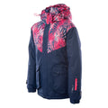 Black Iris-Tropical Pink - Side - Bejo Girls Yuki Leaves Ski Jacket