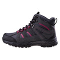 Dark Grey-Sangria - Pack Shot - Hi-Tec Womens-Ladies Ostan Waterproof Shoes