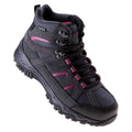 Dark Grey-Sangria - Close up - Hi-Tec Womens-Ladies Ostan Waterproof Shoes