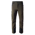 Olive Green-Black - Front - Hi-Tec Mens Astoni Softshell Hiking Trousers