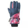 Black Iris-Tropical Palms - Front - Bejo Girls Vipo Ski Gloves