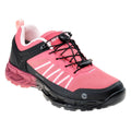 Dark Watermelon-Black - Front - Hi-Tec Womens-Ladies Holt Waterproof Walking Shoes