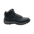 Black-Dark Grey - Back - Hi-Tec Mens Canori Mid Cut Walking Shoes