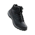 Black-Dark Grey - Front - Hi-Tec Mens Canori Mid Cut Walking Shoes