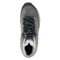 Mid Grey-Dark Grey-Lake Blue - Back - Hi-Tec Womens-Ladies Midora Suede Walking Boots