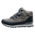 Mid Grey-Dark Grey-Lake Blue - Pack Shot - Hi-Tec Womens-Ladies Midora Suede Walking Boots