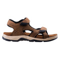 Dark Brown-Black - Side - Hi-Tec Mens Lucibel Leather Sandals