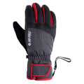 Ebony Melange-Merlot - Side - Hi-Tec Mens Huri Logo Ski Gloves
