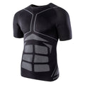 Black-Grey - Side - Hi-Tec Mens Berza Thermal Seamless T-Shirt