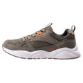 Khaki-Dark Khaki-Orange - Lifestyle - Iguana Mens Onavy Leather Trainers