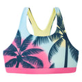 Blue-Pink-Yellow - Front - Aquawave Girls Rodani Palm Bikini Top