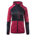 Beet Red-Anthracite - Front - Hi-Tec Womens-Ladies Camila Full Zip Hoodie