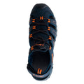 Navy-Dark Grey-Orange - Back - Hi-Tec Mens Tiore Logo Sandals