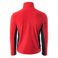 Dark Red-Anthracite - Back - Hi-Tec Mens Kasim Fleece Jacket