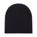 Dark Navy - Back - Lyle & Scott Mens Ribbed Knitted Beanie