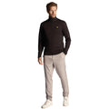 Jet Black - Side - Lyle & Scott Mens Technical Quarter Zip Midlayer