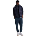 Dark Navy - Side - Lyle & Scott Mens Interlock Cuffed Jogging Bottoms