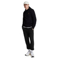 Jet Black - Side - Lyle & Scott Mens Interlock Cuffed Jogging Bottoms