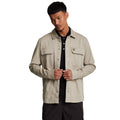 Heritage Taupe - Front - Lyle & Scott Mens Bedford Cord Overshirt