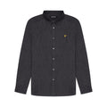 Jet Black - Front - Lyle & Scott Mens Fine Denim Shirt