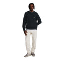 Jet Black - Side - Lyle & Scott Mens Knitted Waffle Jumper