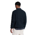 Dark Navy - Back - Lyle & Scott Mens Knitted Waffle Jumper