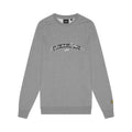 Mid Grey Marl - Front - Lyle & Scott Mens Established 1874 Graphic Print Crew Neck Sweatshirt